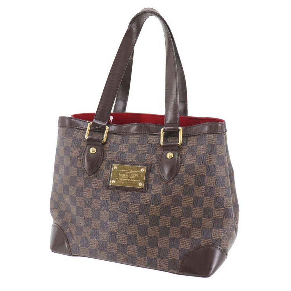Auth Louis Vuitton Hampstead PM Tote Bag Damier Ebene Handbag N51205 MI2079